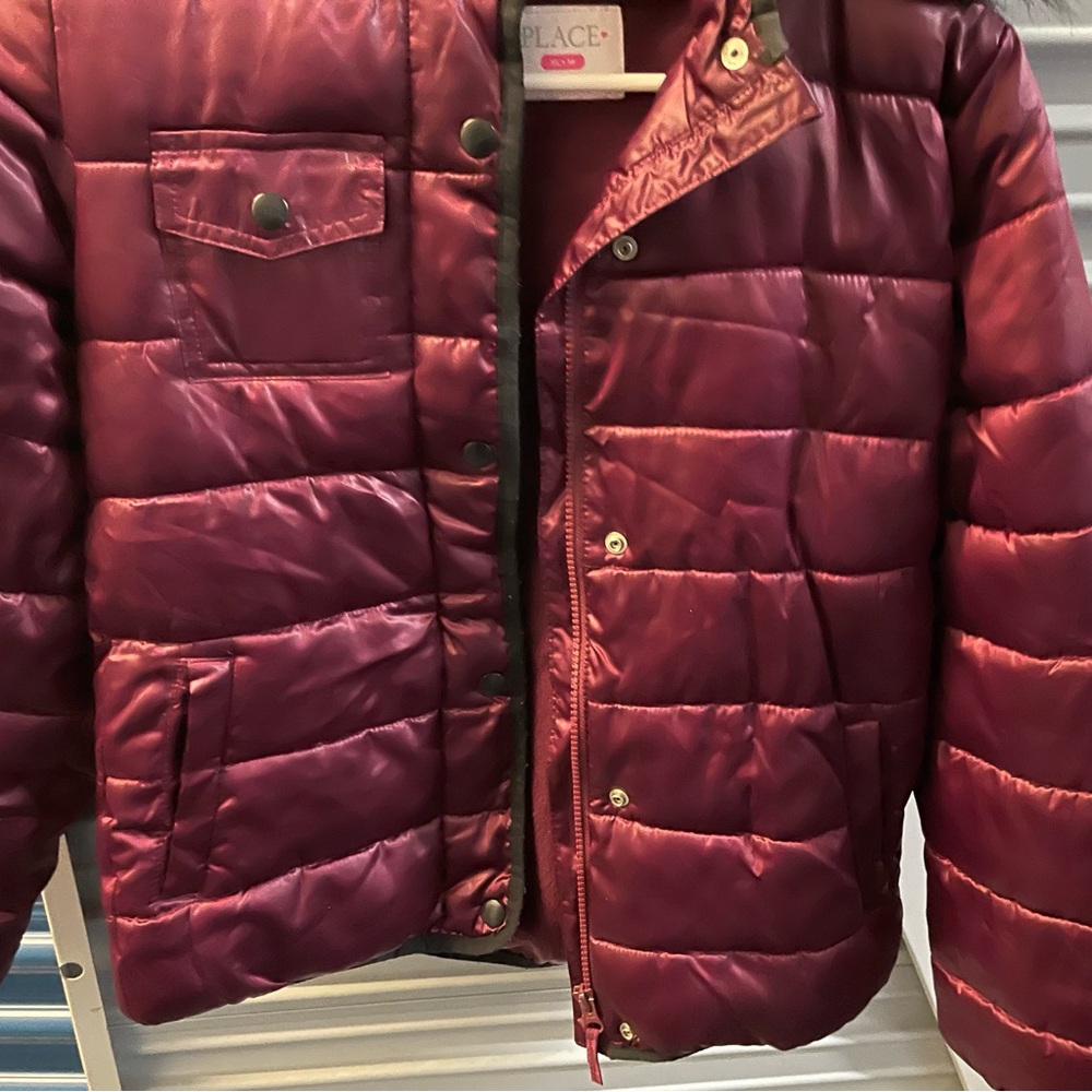 Girls Cranberry Children’s Place coat Size 14